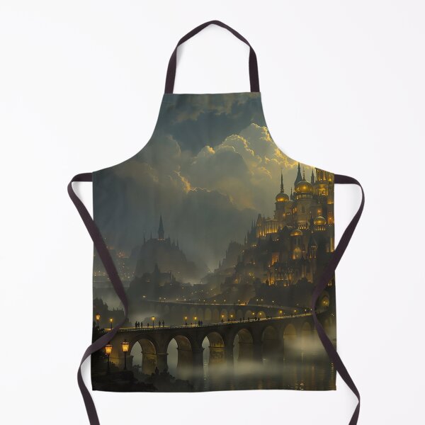 Item preview, Mystical Castle at Night – Fantasy Cityscape Artwork designed and sold by eyeconart.