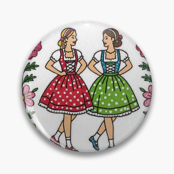 Item preview, Decorative Patch Design with Dirndl Dancefloor Crew Text designed and sold by Creative88Art.