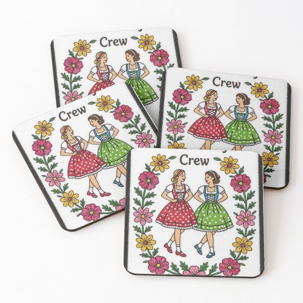 Item preview, Decorative Patch Design with Dirndl Dancefloor Crew Text designed and sold by Creative88Art.