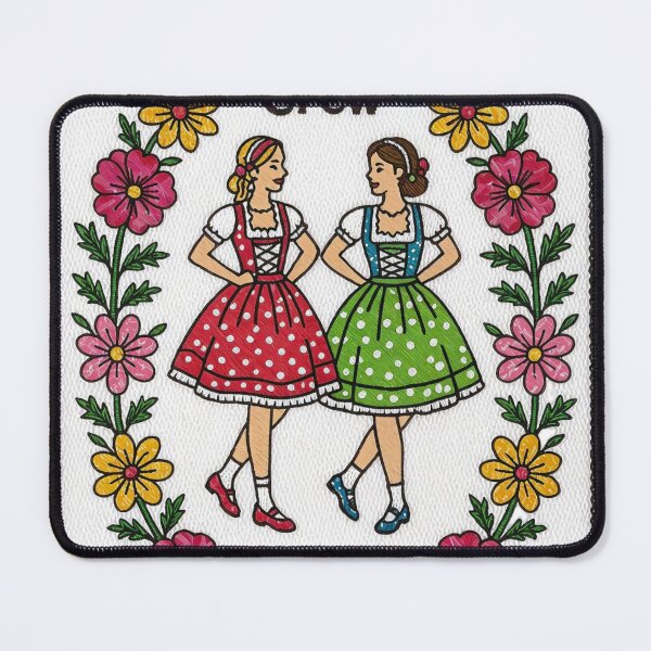Item preview, Decorative Patch Design with Dirndl Dancefloor Crew Text designed and sold by Creative88Art.