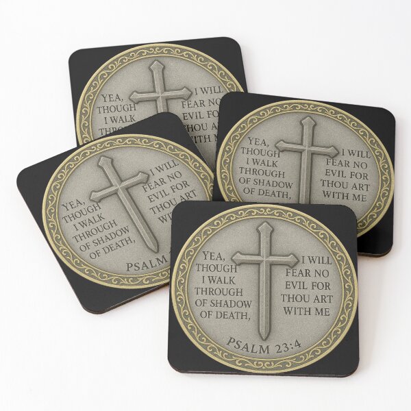 Item preview, Psalm 23:4  Cross  Medallion Design designed and sold by historyandmore.