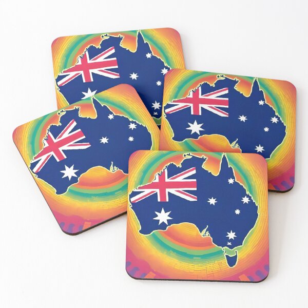 Item preview, Australia Outline in Flag Colors – Unique Map designed and sold by RAKO13.
