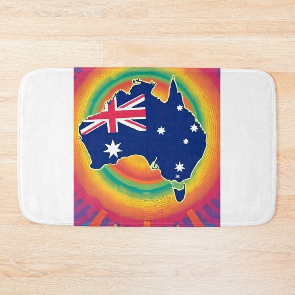 Item preview, Australia Outline in Flag Colors – Unique Map designed and sold by RAKO13.