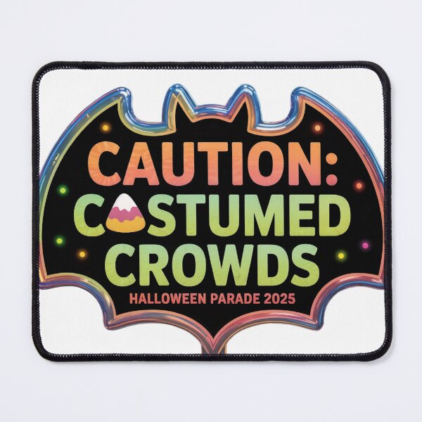 Item preview, Bat Shaped Halloween Parade 2025 Sign with Colorful Lights designed and sold by Creative88Art.