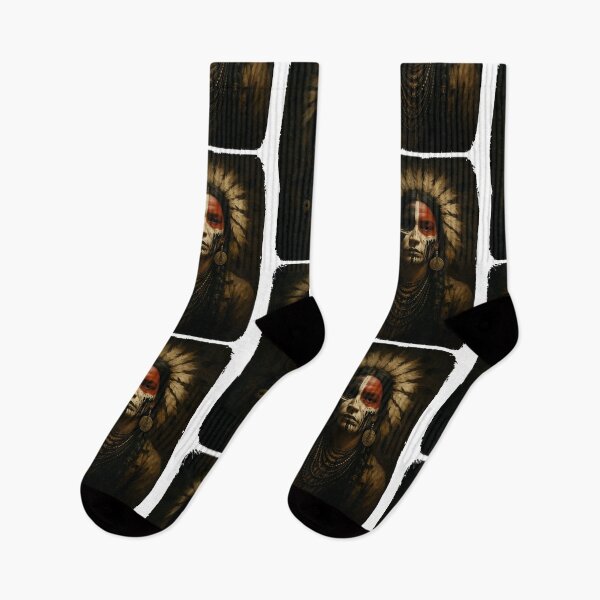 Item preview, Native American Man with Tribal Face Paint and Feather Headdress designed and sold by AFernandesDSG.