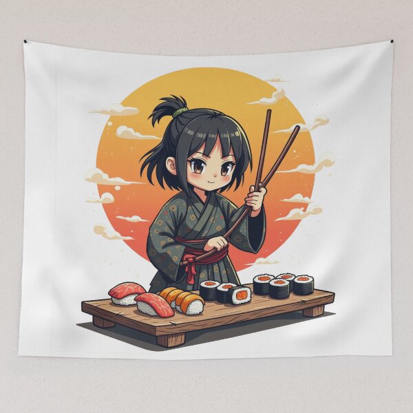 Item preview, Samurai sushi designed and sold by SimoesArtistry.