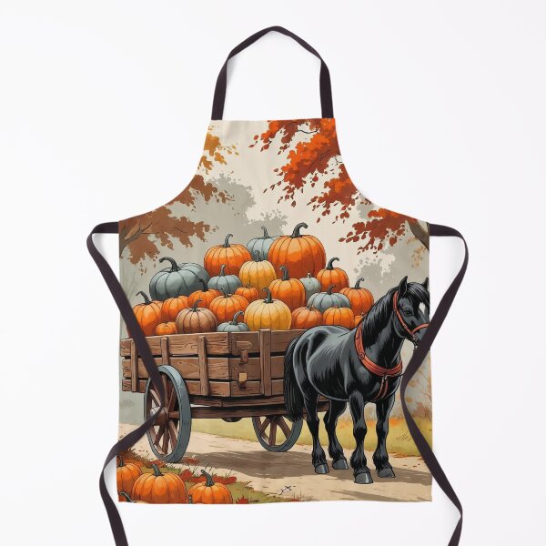 Item preview, Pumpkin Wagon Ride – Vintage Cottagecore Halloween designed and sold by Deezyned.