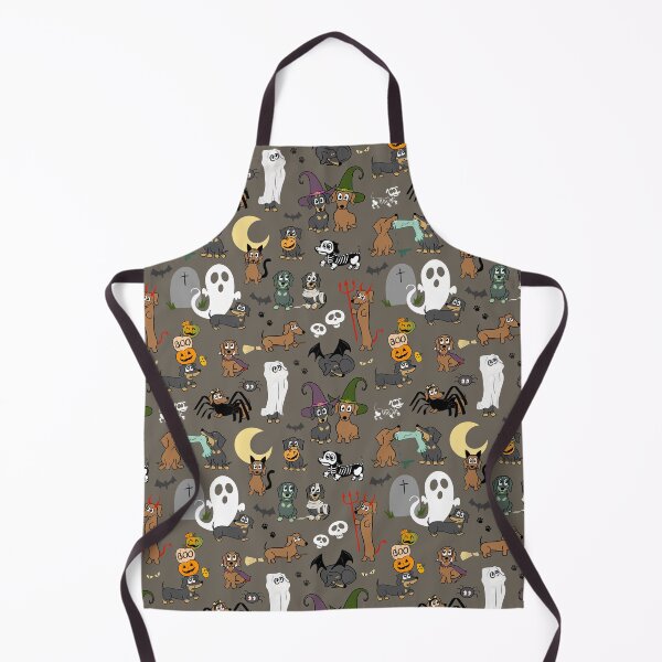 Item preview, Halloween Dachshund Party - Cute Sausage Dog Spooky Pattern Grey designed and sold by Laura Deakin Artist.