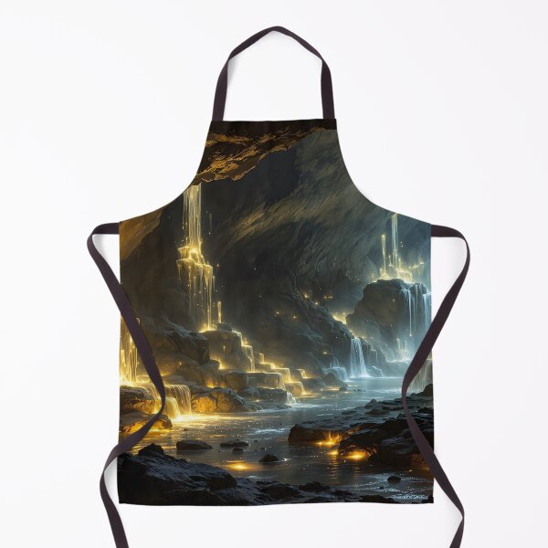 Item preview, Enchanted Cave of Light – Glowing Fantasy Waterfalls designed and sold by eyeconart.