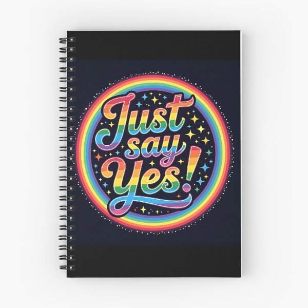 Item preview, Just Say Yes Logo with Rainbow Flag Colors designed and sold by Warriorgal.