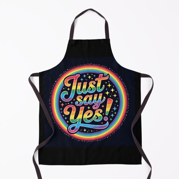 Item preview, Just Say Yes Logo with Rainbow Flag Colors designed and sold by Warriorgal.