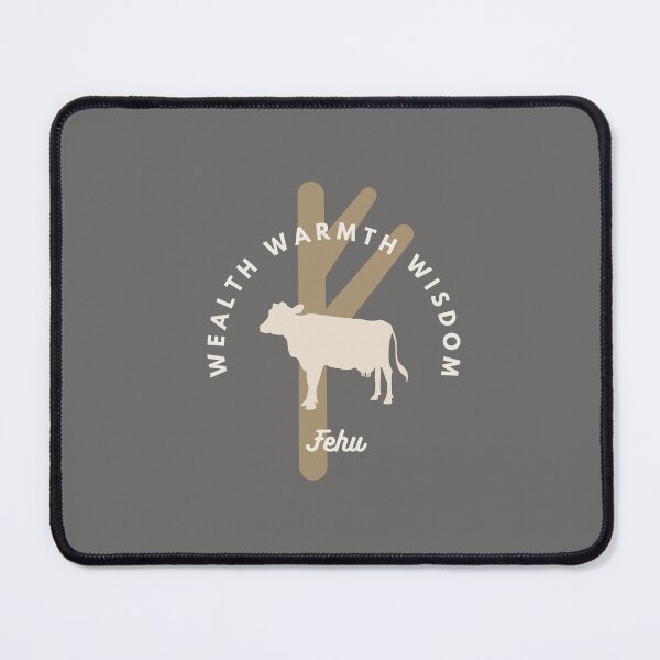 Item preview, Fehu Rune Cow T-Shirt – Wealth, Warmth & Wisdom designed and sold by CHAKRUNER.