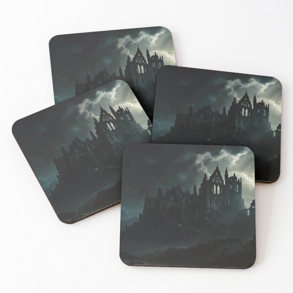 Item preview, Haunted Gothic Castle Ruins Under Moonlight designed and sold by eyeconart.