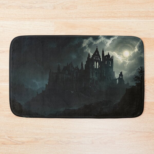 Item preview, Haunted Gothic Castle Ruins Under Moonlight designed and sold by eyeconart.