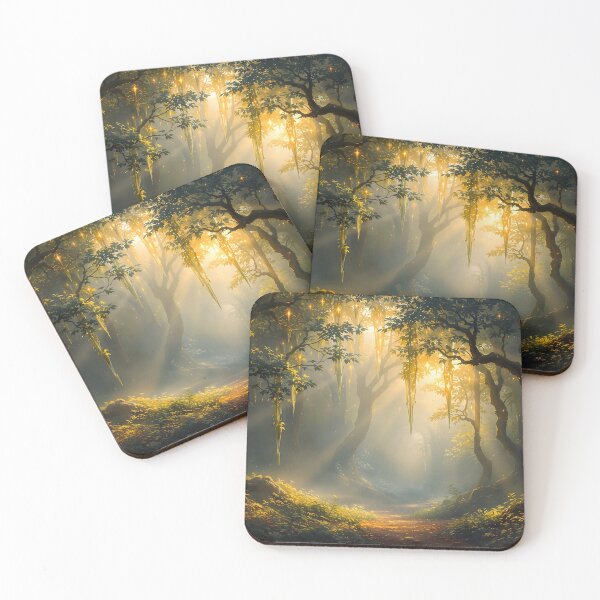 Item preview, Enchanted Forest Path with Golden Light designed and sold by eyeconart.