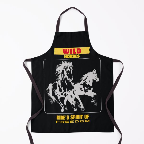 Item preview, Wild Horses in Motion with Red and Yellow Freedom Text designed and sold by SplashTastic.