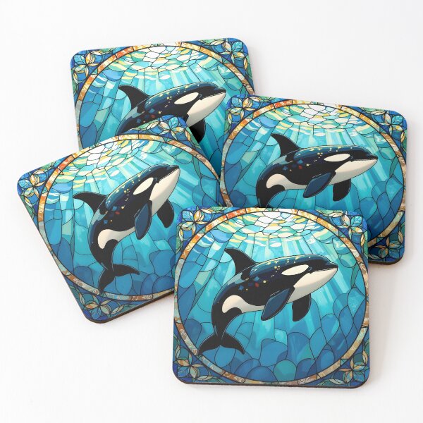 Item preview, Stained Glass Orca designed and sold by ChanceTwoArt.