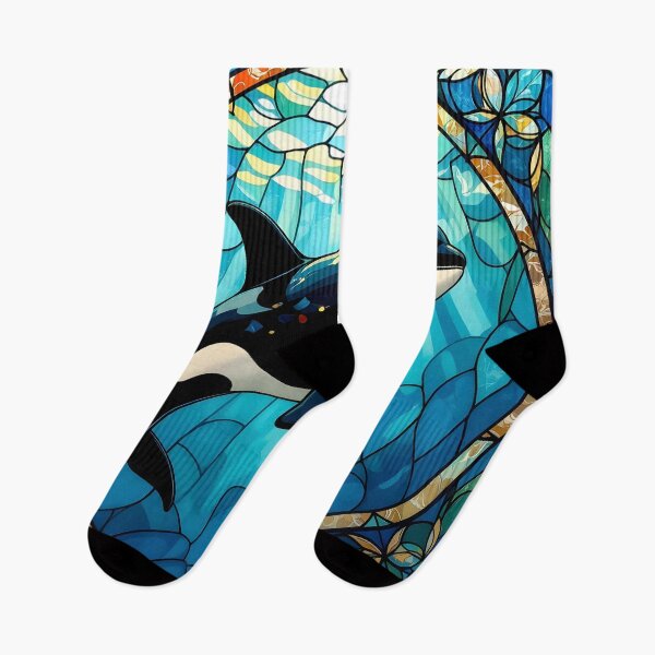 Item preview, Stained Glass Orca designed and sold by ChanceTwoArt.