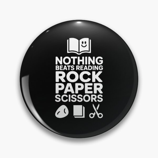 Item preview, Nothing Beats Reading Rock Paper Scissors – Simple Monochrome Artwork designed and sold by Stock4U.