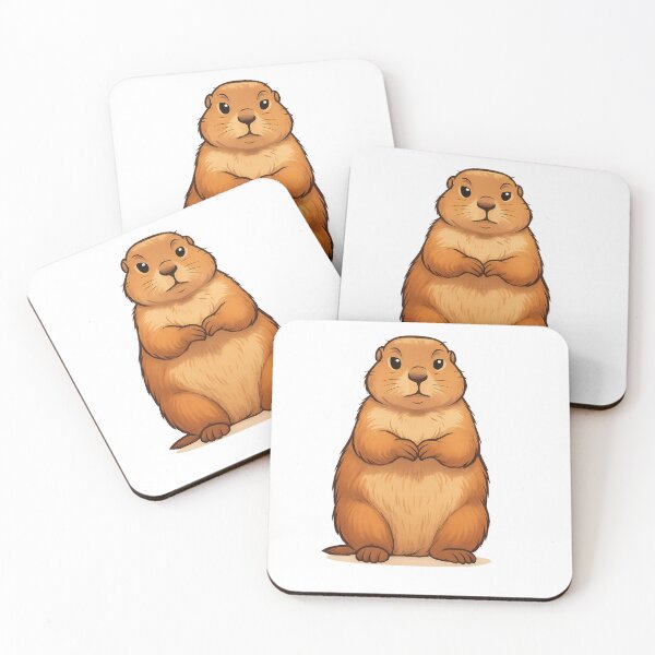 Item preview, Original Groundhog Illustration – Cute Cartoon Animal Design designed and sold by pixelandpine.