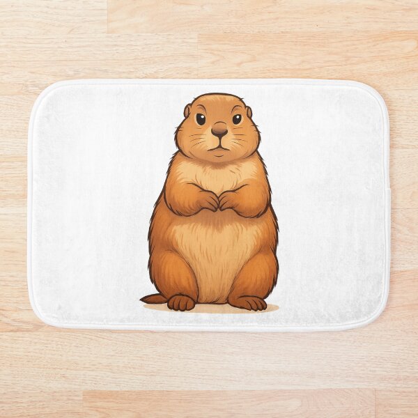 Item preview, Ilustración original de la marmota: adorable diseño de animal de dibujos animados designed and sold by pixelandpine.