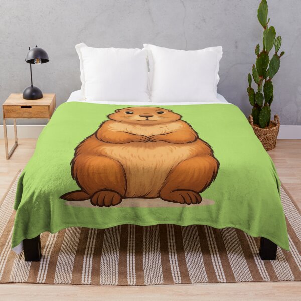 Item preview, Original Groundhog Illustration – Cute Cartoon Animal Design designed and sold by pixelandpine.