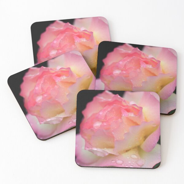 Item preview, Pink rose on black background designed and sold by olena2552.