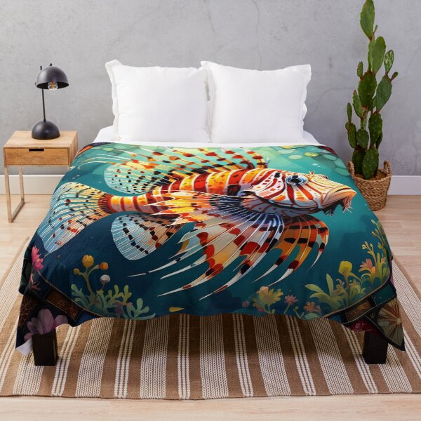 Item preview, Lion Fish In A Stained Glass Frame designed and sold by ChanceTwoArt.