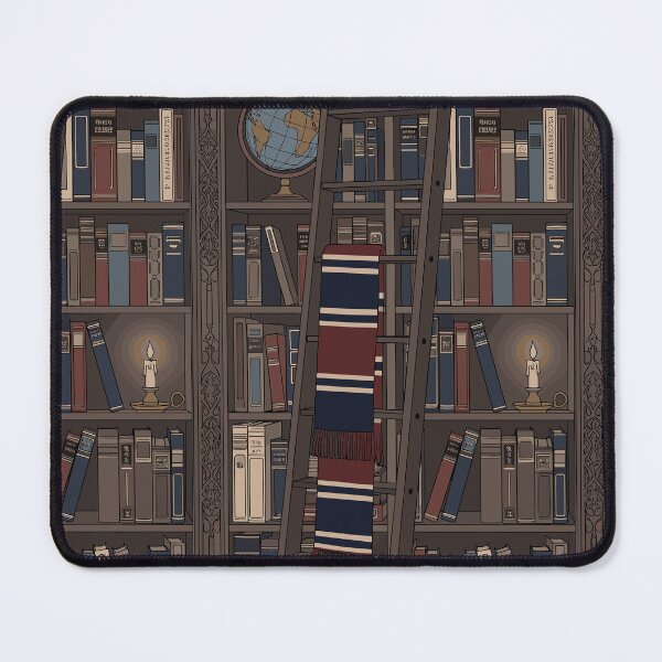 Item preview, Bookcase with ladder and winter scarf designed and sold by FatBirdie.