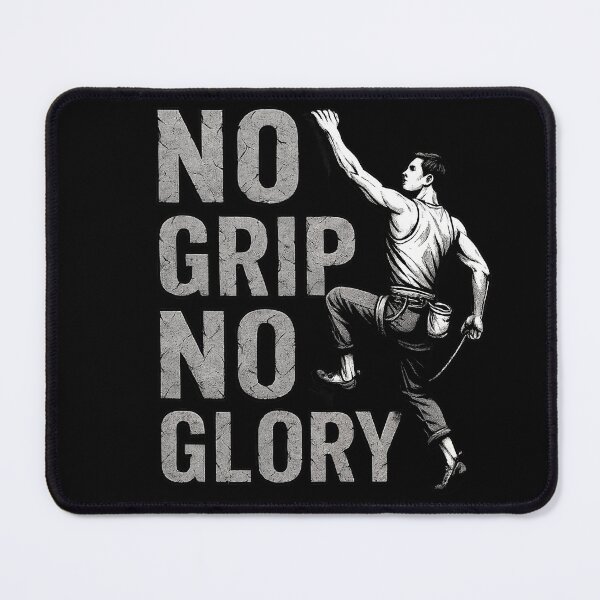 Item preview, No Grip No Glory Bold Climbing Motivation Design designed and sold by Jack’s Shirts Craft.