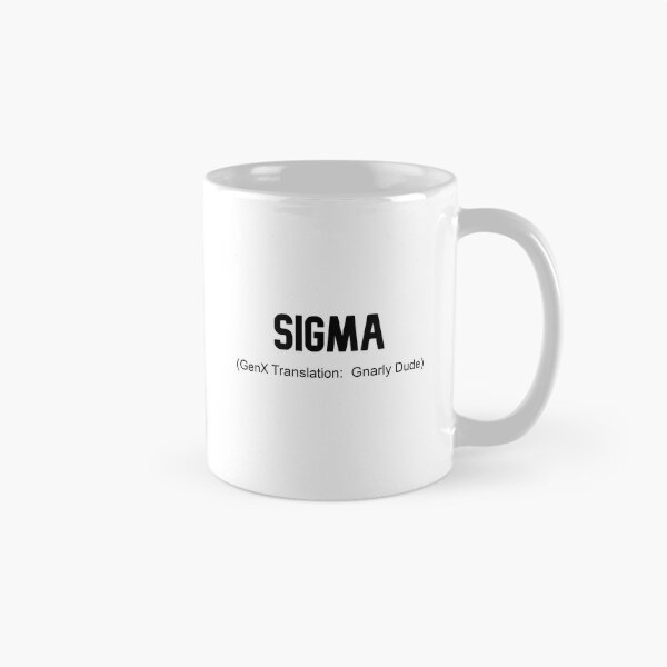 Aperçu de l'œuvre L'argot Sigma expliqué aux hommes de la génération X créée et vendue par hominym.