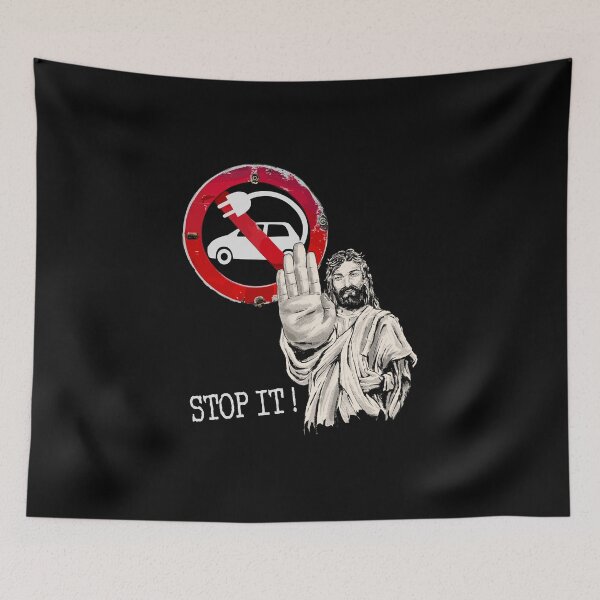 Item preview, Jesus says no to Electric Cars designed and sold by HandicraftArt.