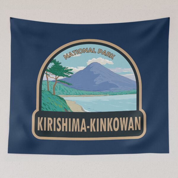 Item preview, Kirishima Kinkowan National Park Japan Travel Art designed and sold by KrisSidDesigns.