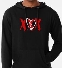 Weiß Gebrochenes Herz XXX Leichter Hoodie