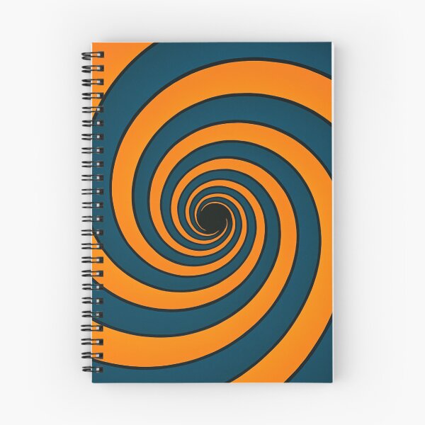 Artikelvorschau, Nahtloses hypnotisches orange-blaues psychedelisches optisches Täuschungs-geometrisches Muster entworfen und verkauft von AnTartstudios.