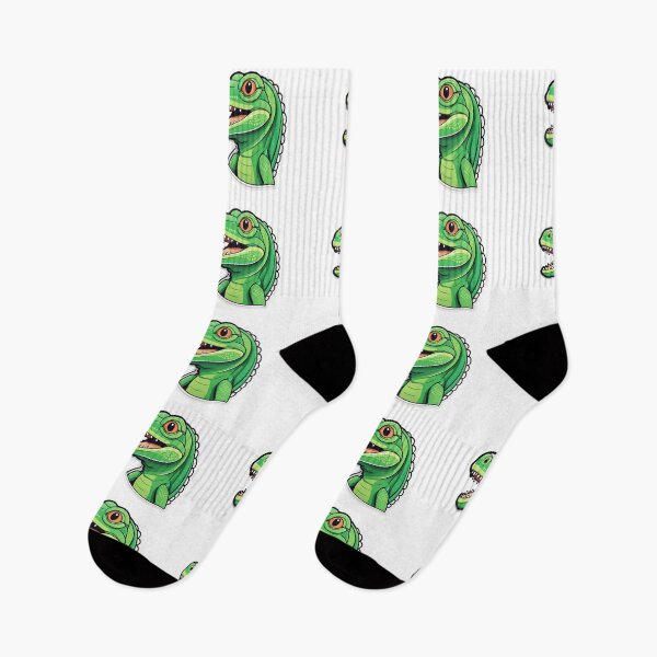 Item preview, Funny Green Lizard Meme Sticker – Cute Reptile Cartoon Design designed and sold by SassyArtist9006.