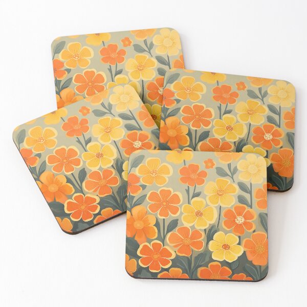 Item preview, 60's Retro Flowers designed and sold by ArtFactoryAI.