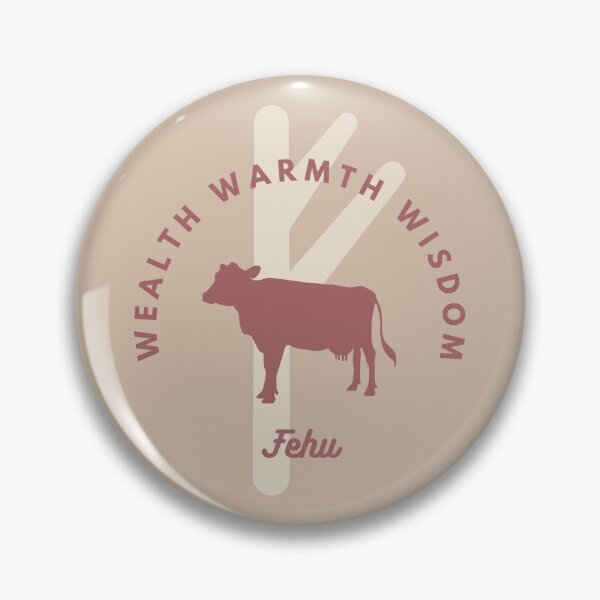 Item preview, Fehu Rune Cow T-Shirt – Wealth, Warmth & Wisdom designed and sold by CHAKRUNER.
