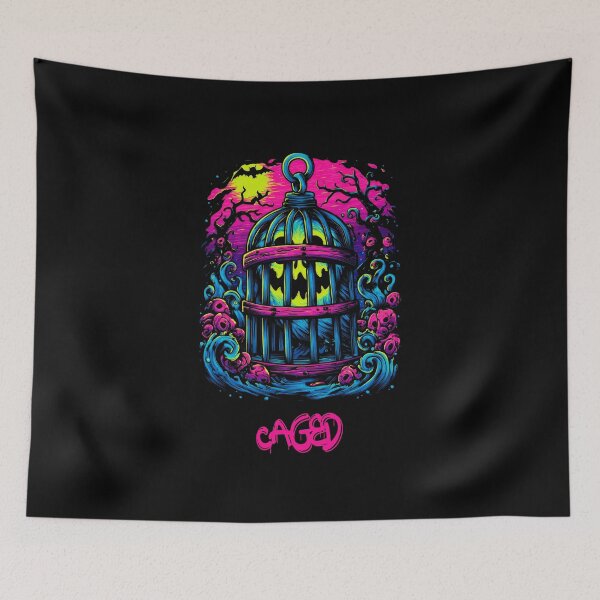Item preview, Caged – Neon Horror Fantasy Art designed and sold by Enea Kelo.