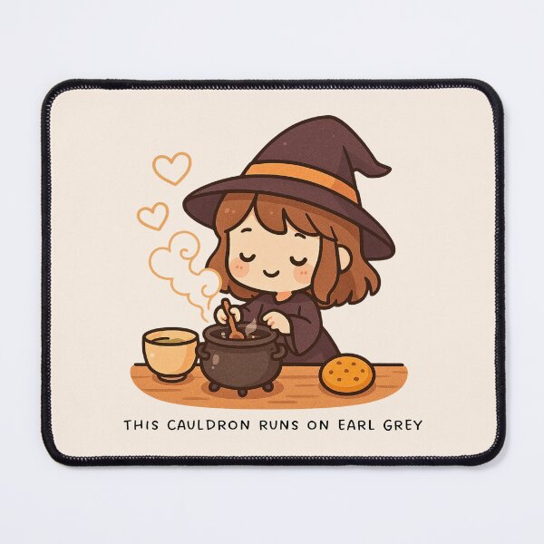 Item preview, Tea-Time Witch | Cute Kawaii Witch Brewing Tea designed and sold by Queen Kaffeine.
