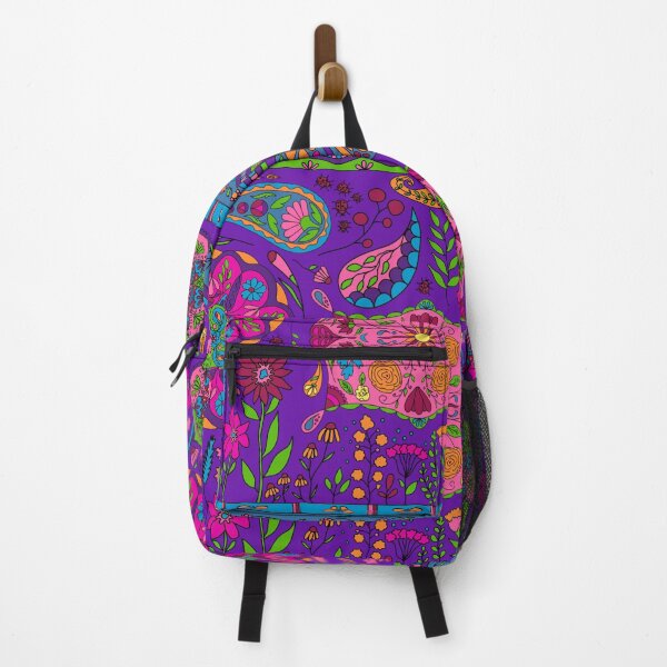 Item preview, Boho Pattern with Bright Colors and Purple Background designed and sold by Unhinged Heather.