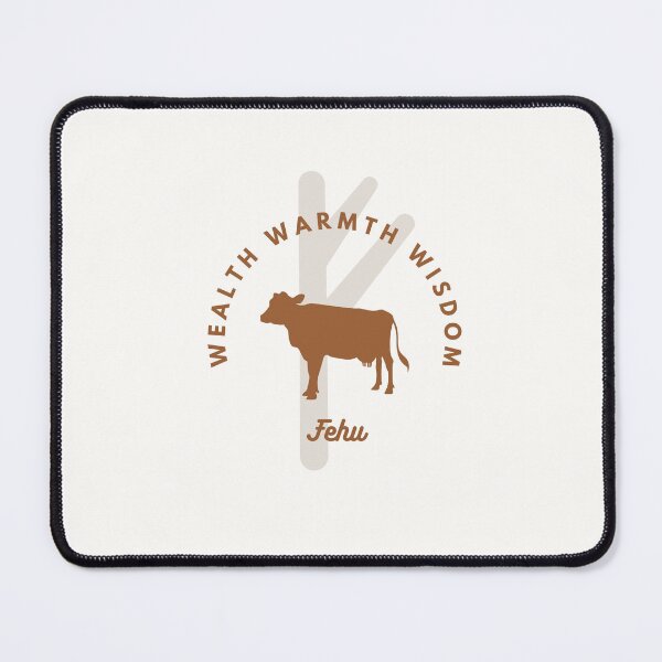 Item preview, Fehu Rune Cow T-Shirt – Wealth, Warmth & Wisdom designed and sold by CHAKRUNER.