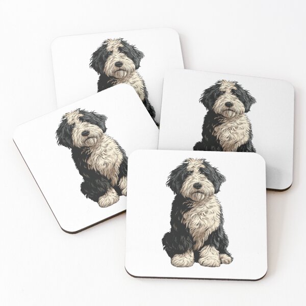 Item preview, Bernedoodle Dog Illustration, Black and White Bernedoodle  designed and sold by whyitsme.