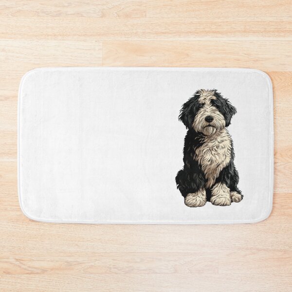 Item preview, Bernedoodle Dog Illustration, Black and White Bernedoodle  designed and sold by whyitsme.