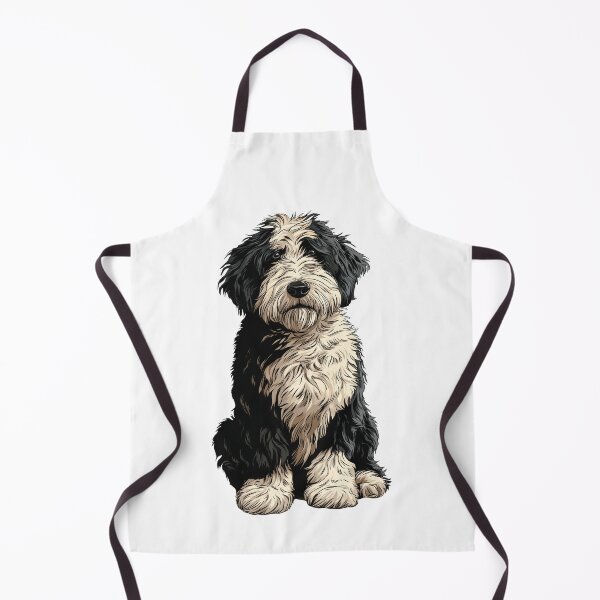 Item preview, Bernedoodle Dog Illustration, Black and White Bernedoodle designed and sold by whyitsme.
