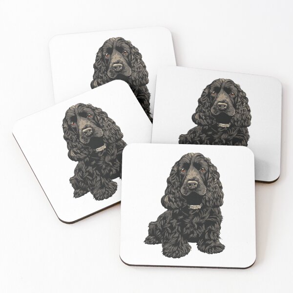 Item preview, Black Cocker Spaniel Dog Illustration designed and sold by whyitsme.