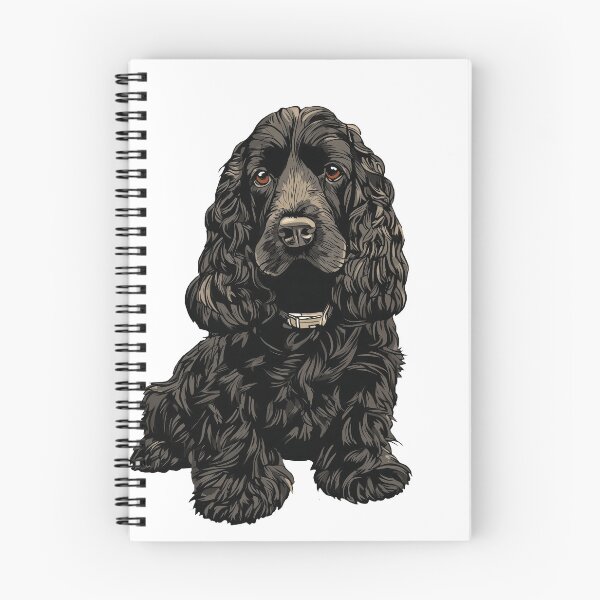 Item preview, Black Cocker Spaniel Dog Illustration designed and sold by whyitsme.