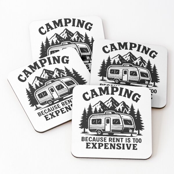 Item preview, Funny Camping Design for expensive rent designed and sold by LuminOrb.