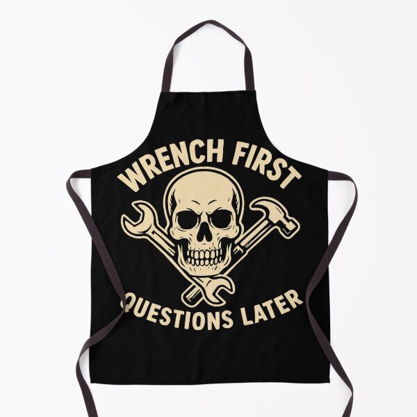 Item preview, Wrench First Questions Later Mechanic Funny designed and sold by LuminOrb.