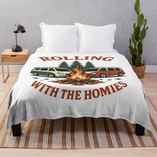 Item preview, Rolling With The Homies Funny Camping Van designed and sold by LuminOrb.
